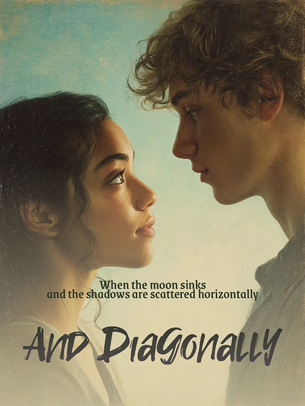 When the moon sinks and the shadows are scattered horizontally and diagonally